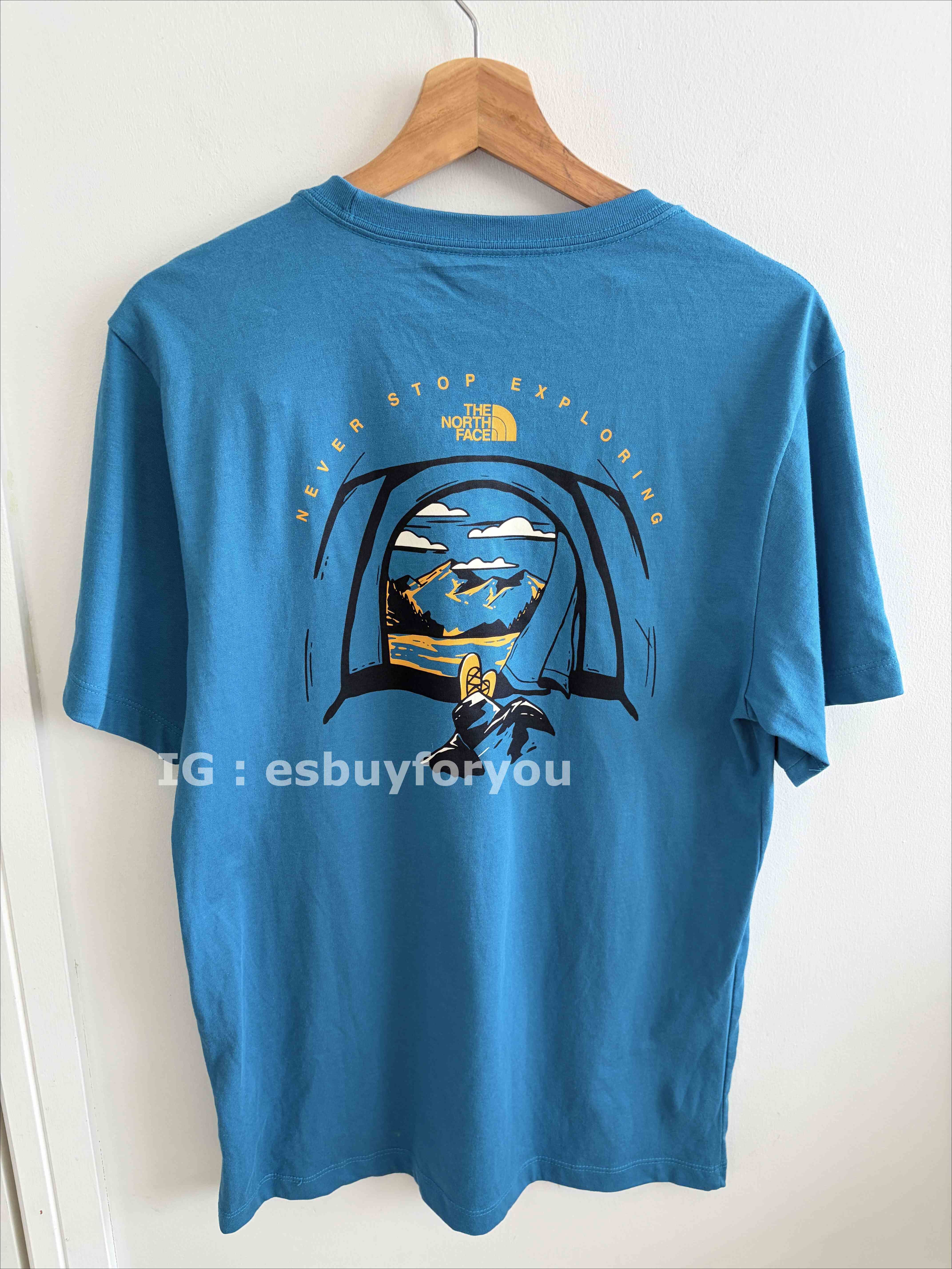 The North Face 男款 正反露營圖案 短TEE
