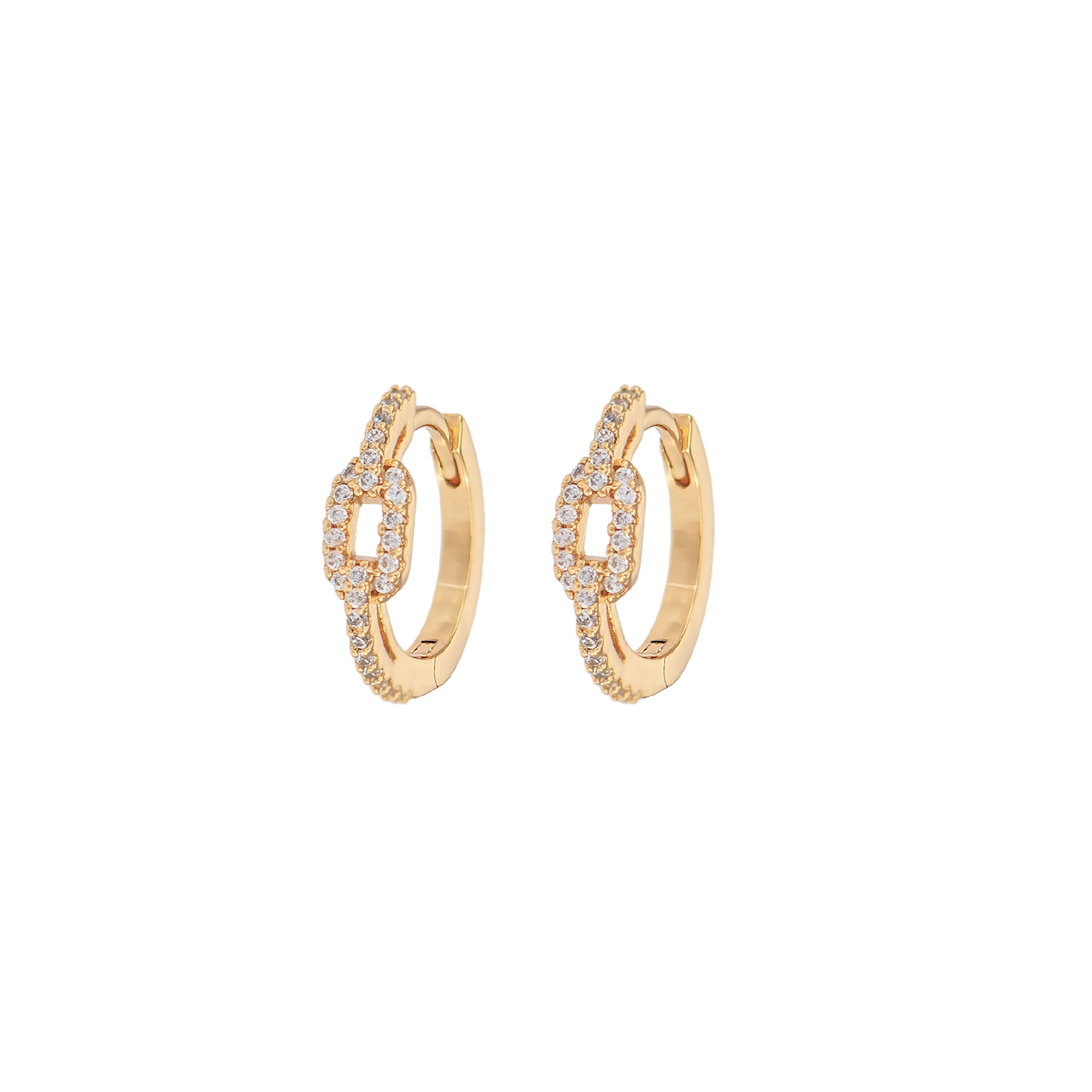 SMALL CHAIN HOOPS｜Emilia