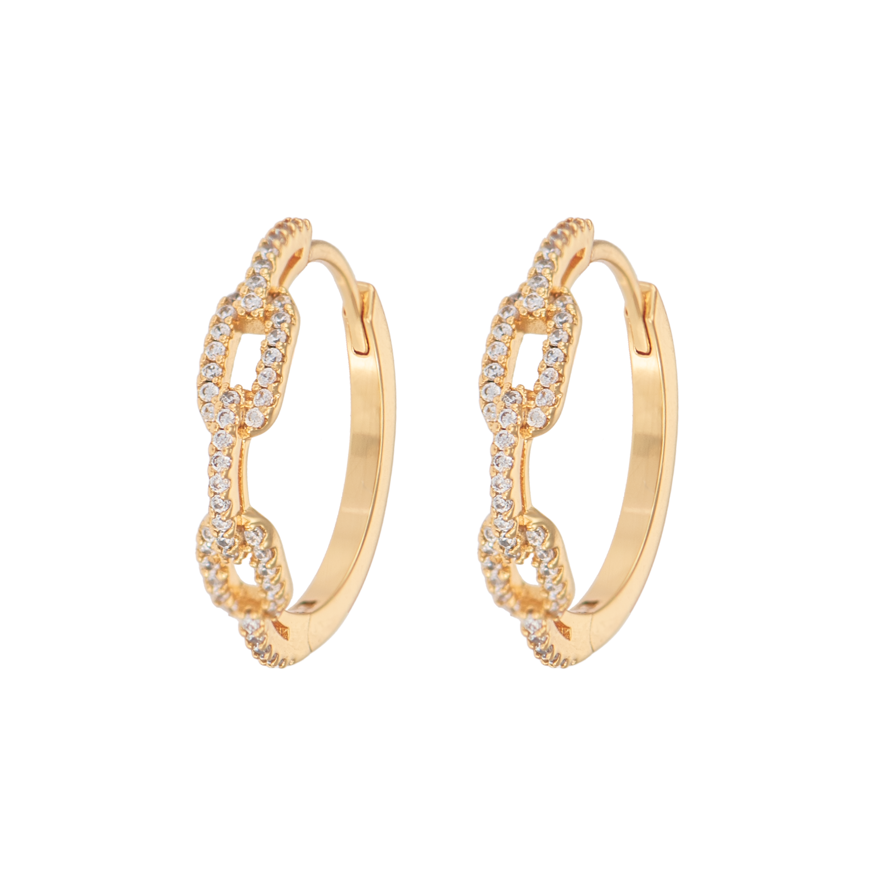 LARGE CHAIN HOOPS｜Emilia