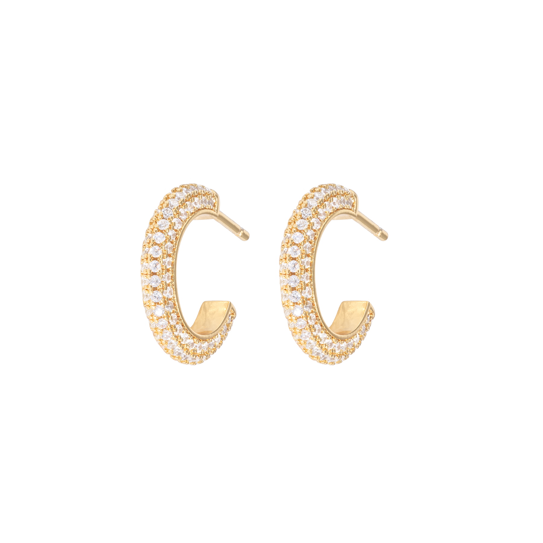 SMALL CHUNKY HOOPS WHITE｜Emilia