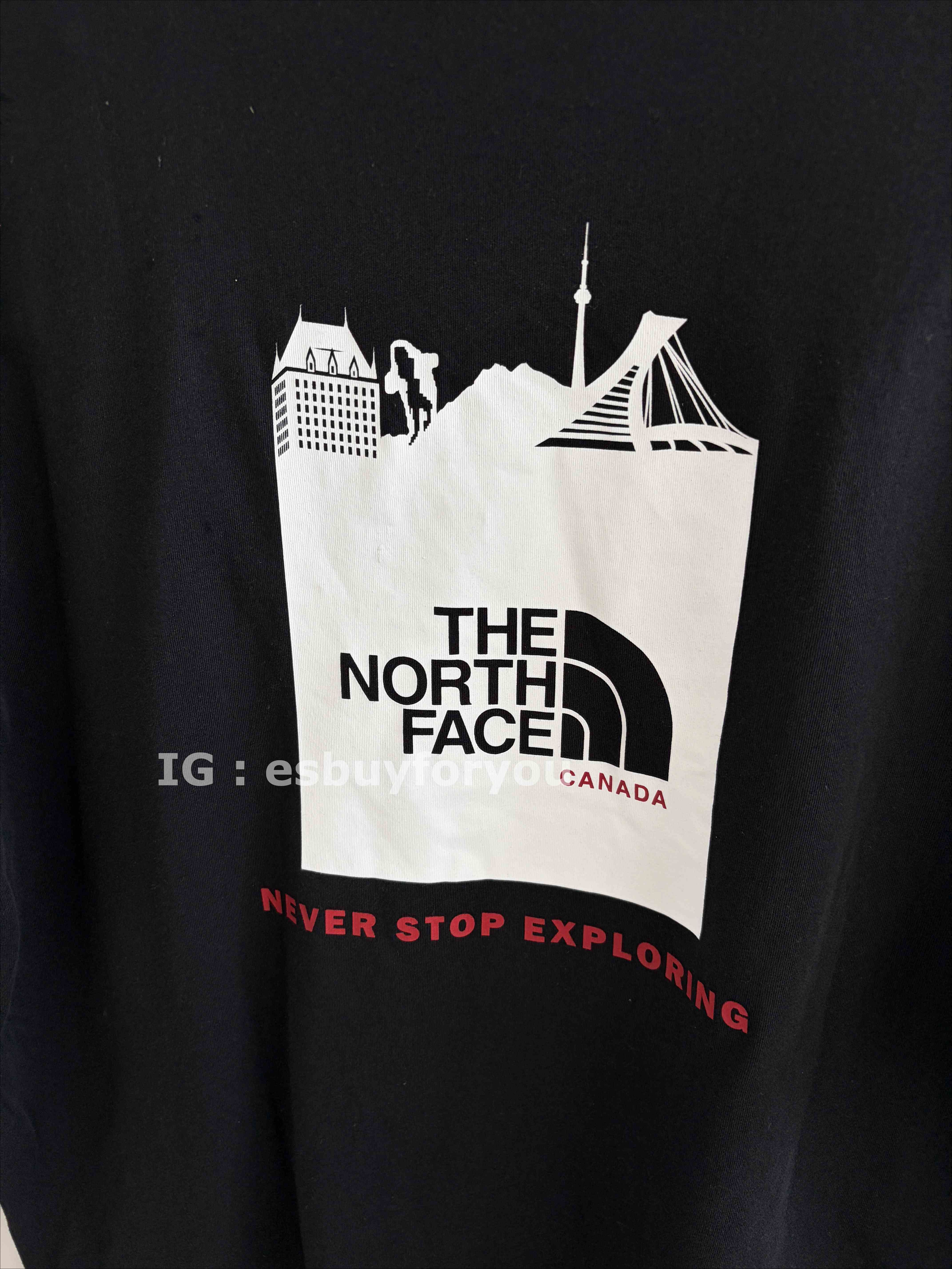 THE NORTH FACE 男大人 加拿大限定 BOX 正反圖 短TEE