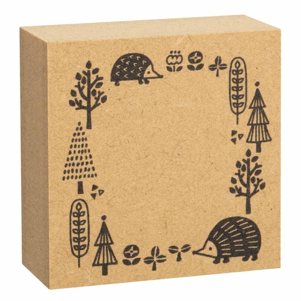 DECOLE HEDGEHOG FRAME WOOD STAMP