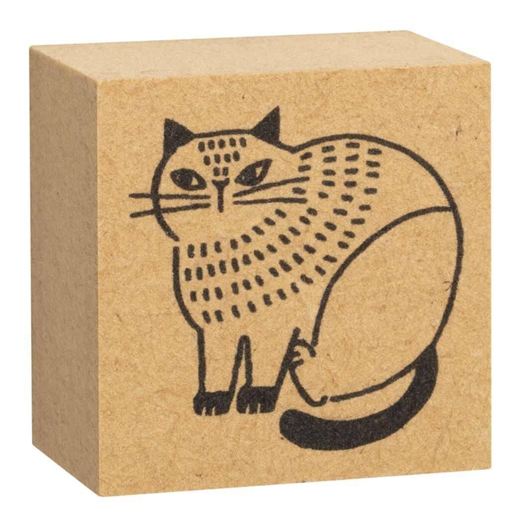 DECOLE CAT A WOOD STAMP