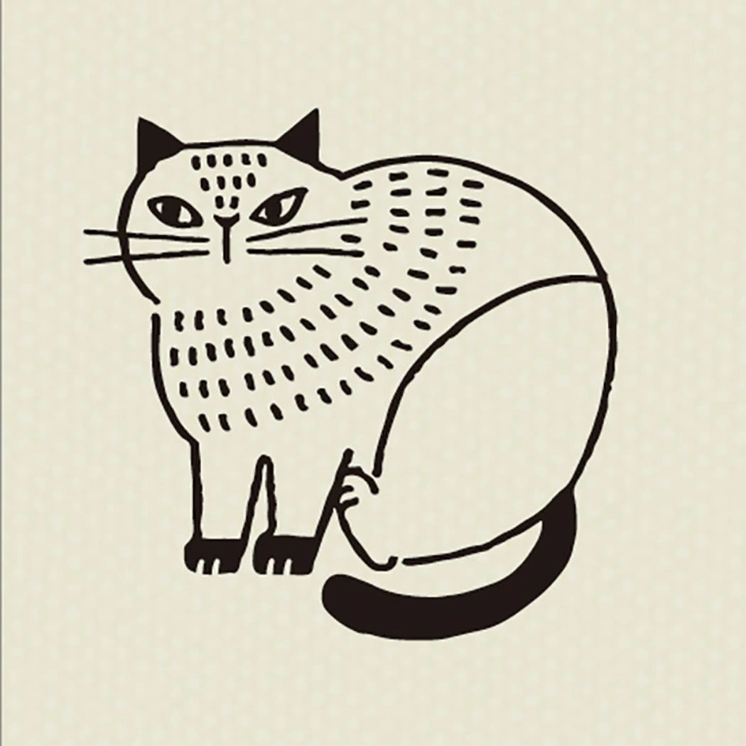 DECOLE CAT A WOOD STAMP