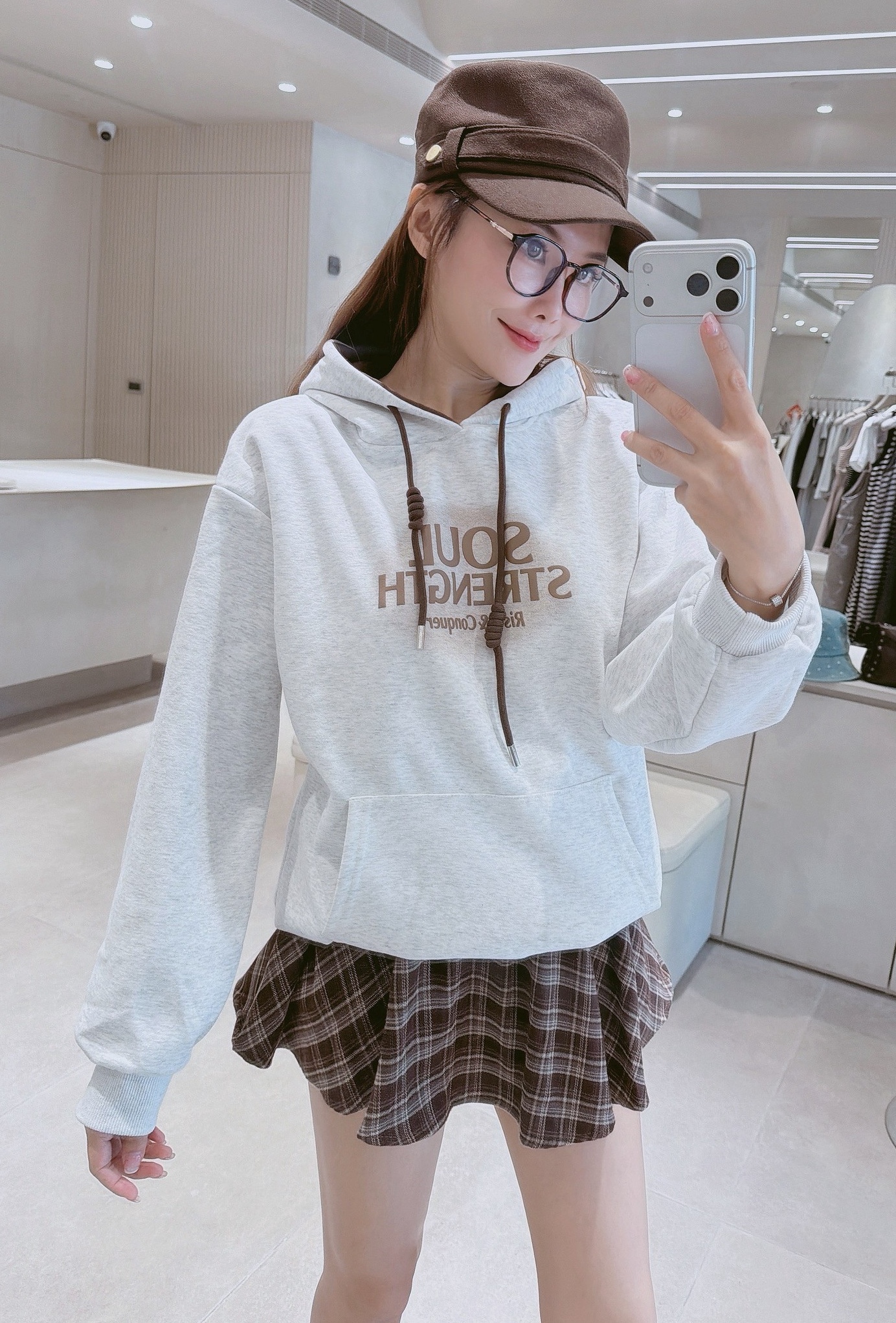 撞色連帽SOUL棉質衣