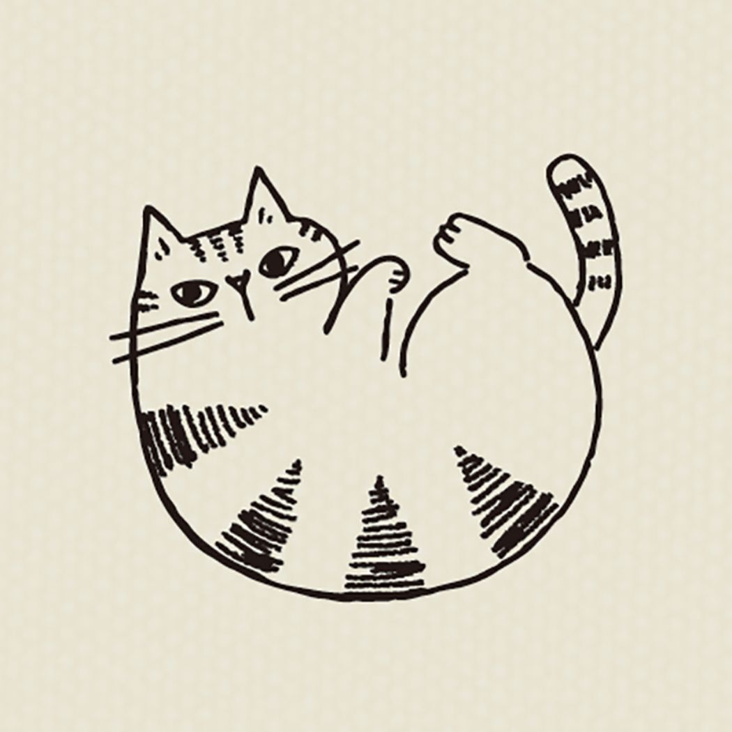 DECOLE CAT B WOOD STAMP