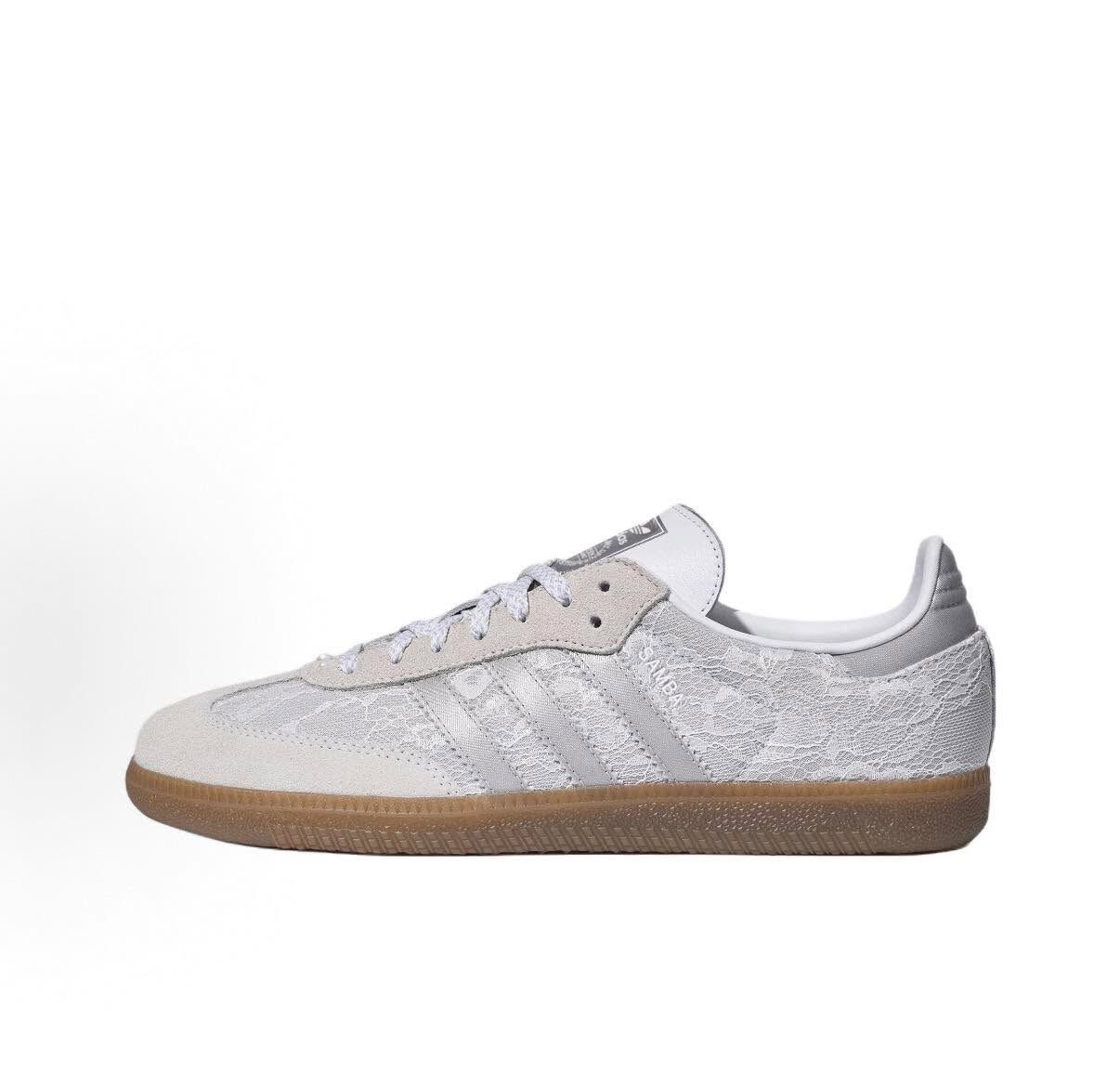 Adidas originals SAMBA OG 愛迪達 白灰 蕾絲 女鞋 德訓鞋 KH7841