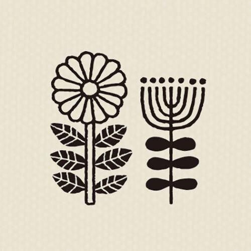 DECOLE FLOWER WOOD STAMP