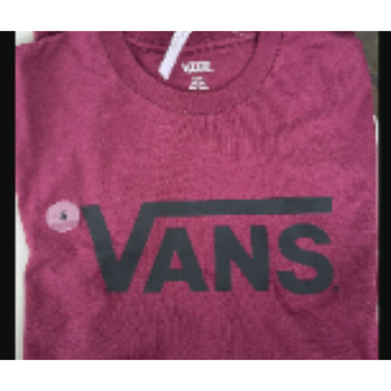HOT-CCG0913-197 VANS紫紅色大Logo圓領Tee XS (A197)
