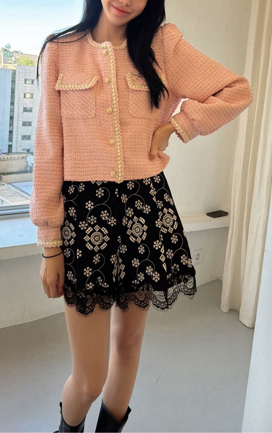 麻繩滾邊小香外套