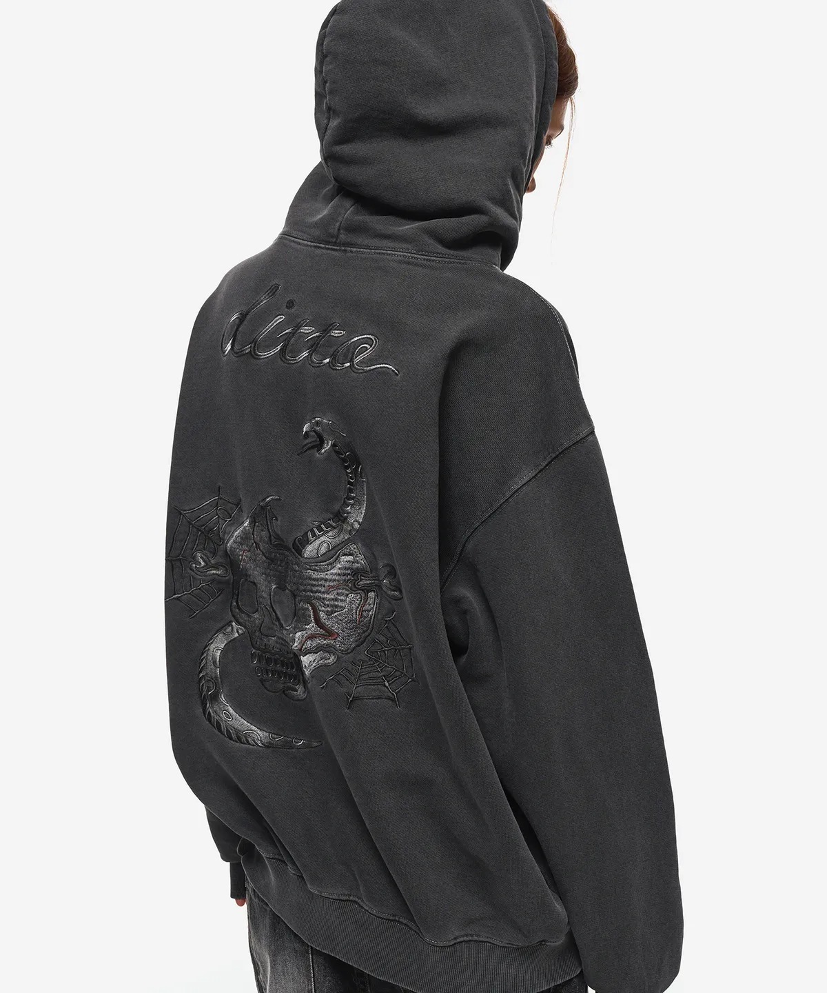 CPGN STUDIO Scul Web Pigment Hoodie Zip-up