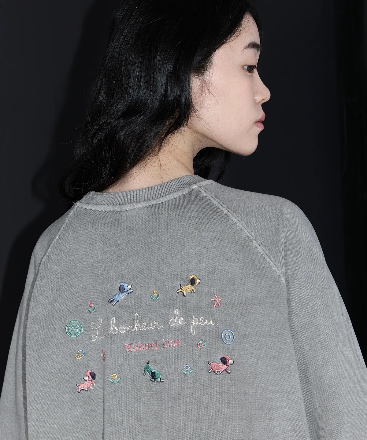CPGN STUDIO Boner Puppy Pigment Raglan Sweatshirt