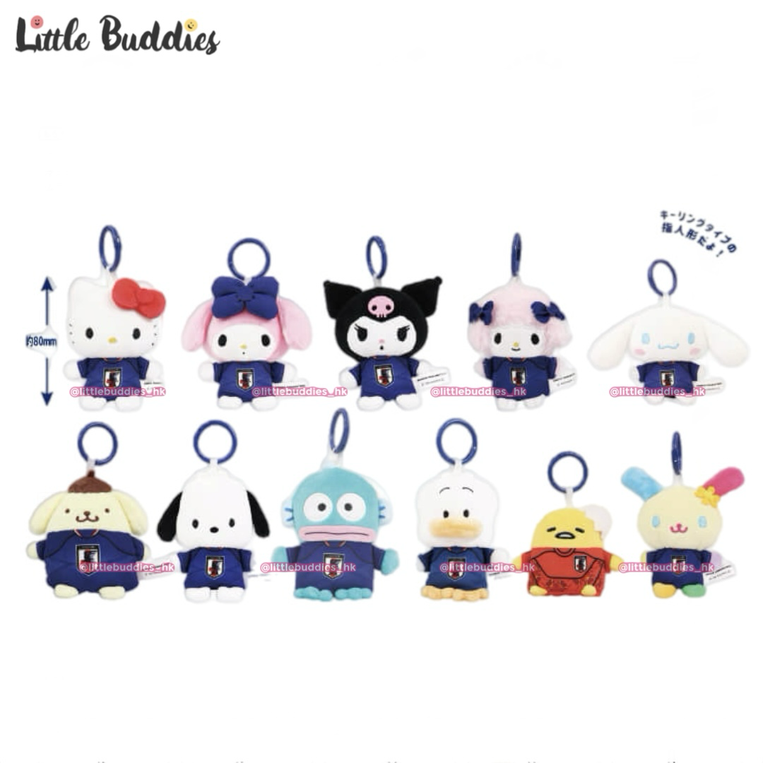 日本 Sanrio 2026日本足球隊造型 手指套公仔匙扣