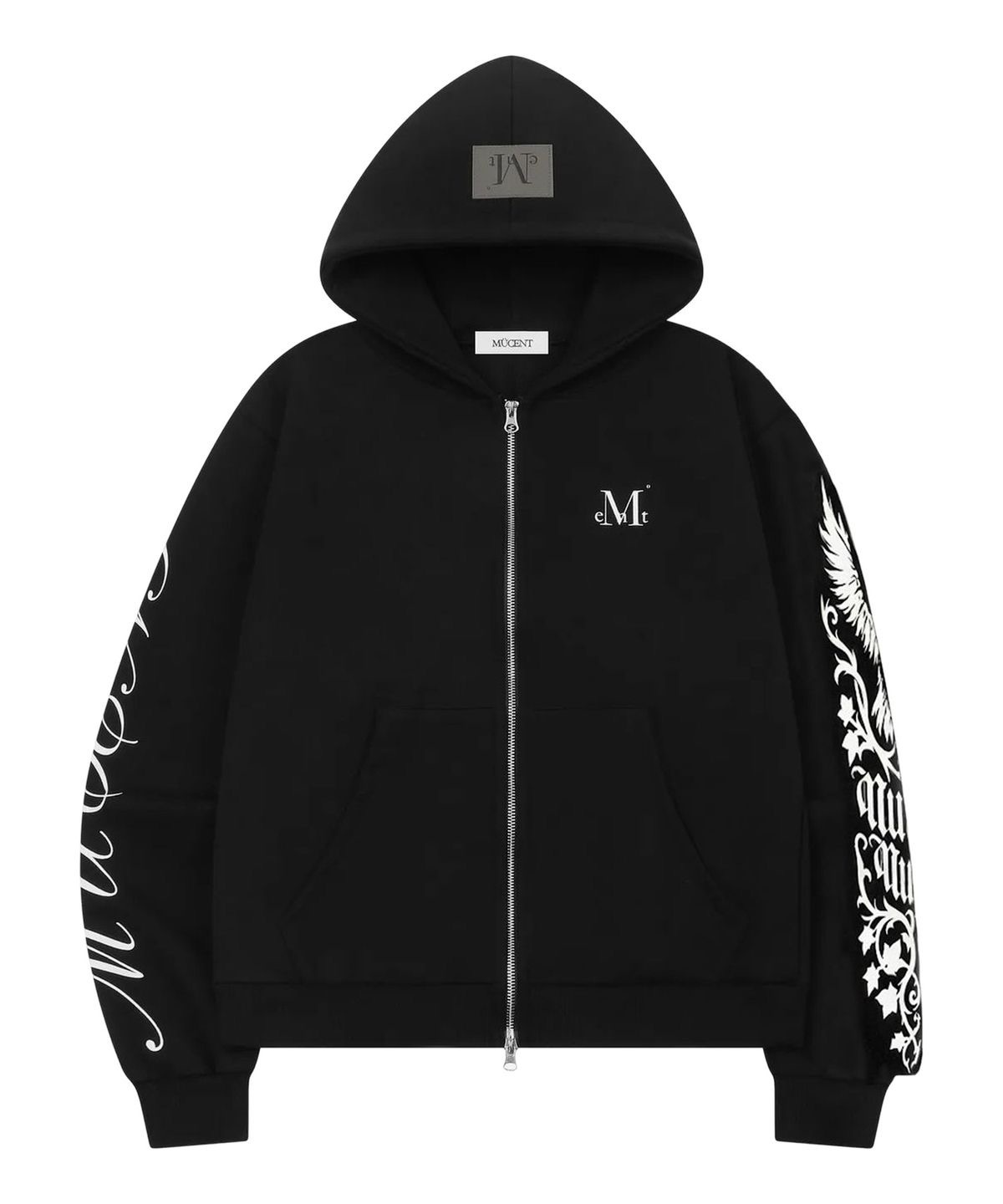 【預購】韓國 MUCENT Allen Eagle Two-way Hood Zip-up 十字 印花連帽外套
