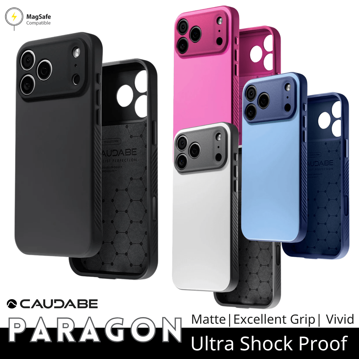 【美國Caudabe】Paragon (精準包鏡頭) iPhone 18 Pro Max 手機保護殼 (原裝行貨)