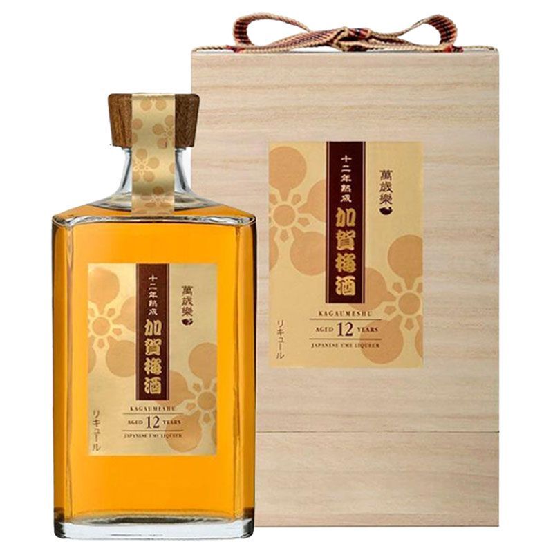 萬歲樂12年 加賀梅酒(和風繩結+方型木盒)