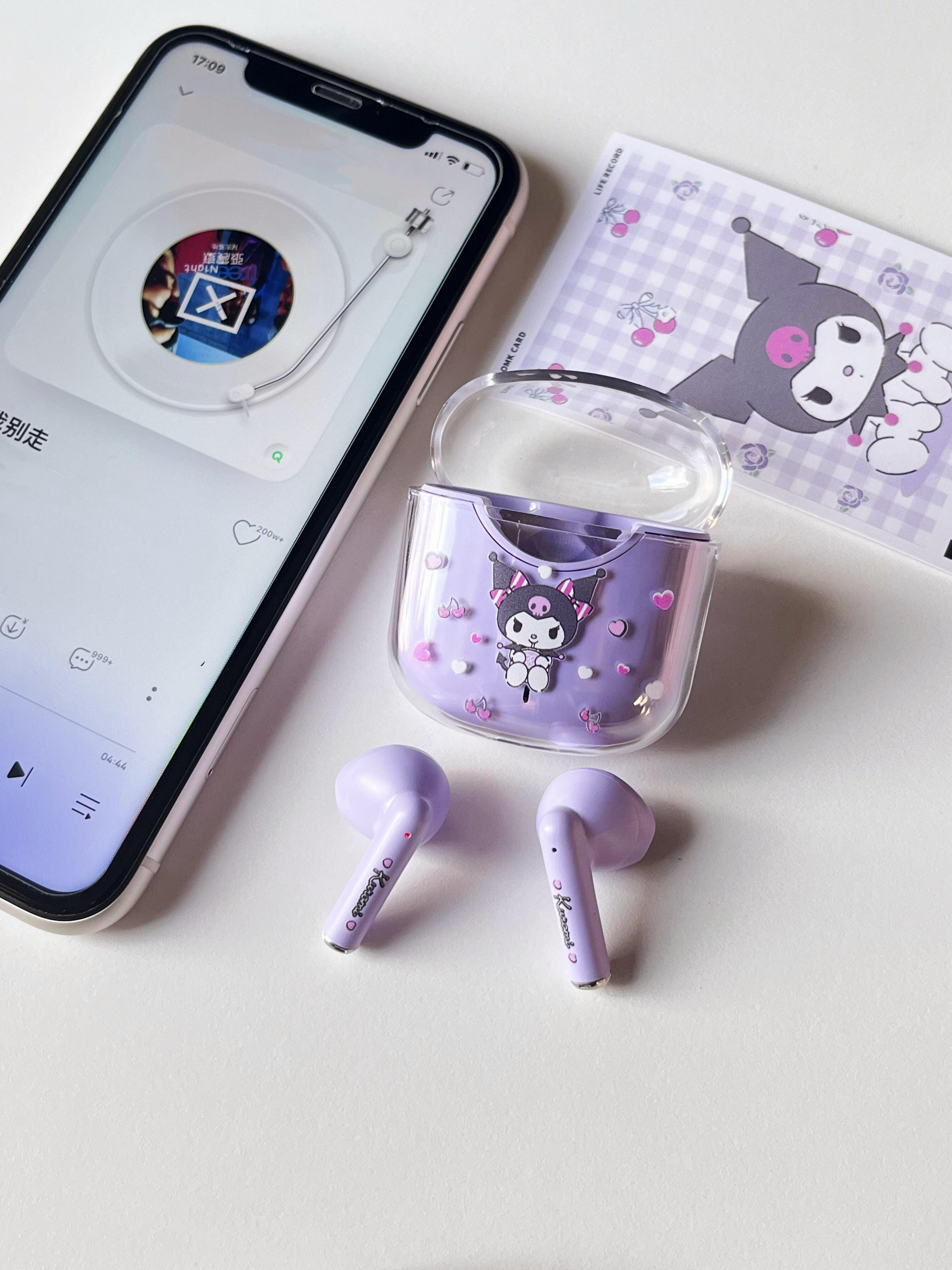 【9/18 - 9/20 週末優惠】三麗鷗 正版授權 Sanrio 透明耳機盒 HIFI極致音質 無線 藍牙 耳機