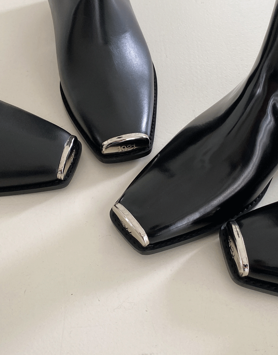 Premium Genuine Leather 7cm Steel Chelsea Boots
