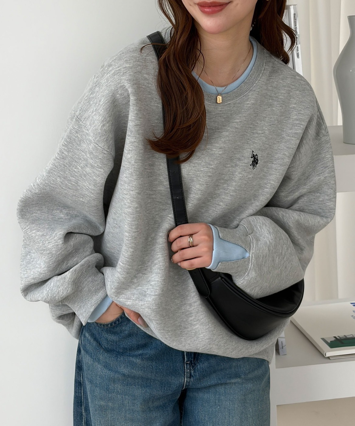 日本 GeeRA x U.S. POLO ASSN.  圓領 撞色 長袖 大學Tee 四色