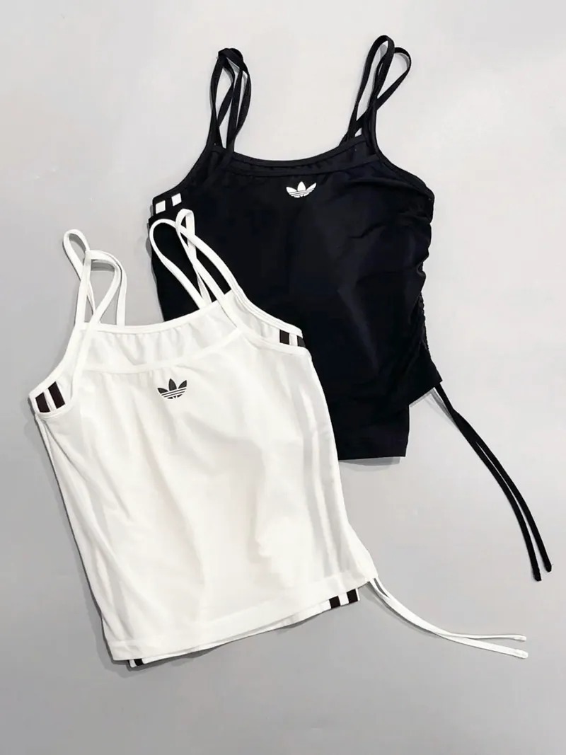ADIDAS ADIDAS LAYERED TANK 疉穿設計 假兩件裝 撞色細肩背心