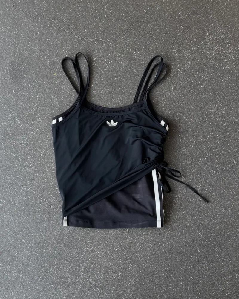 ADIDAS ADIDAS LAYERED TANK 疉穿設計 假兩件裝 撞色細肩背心