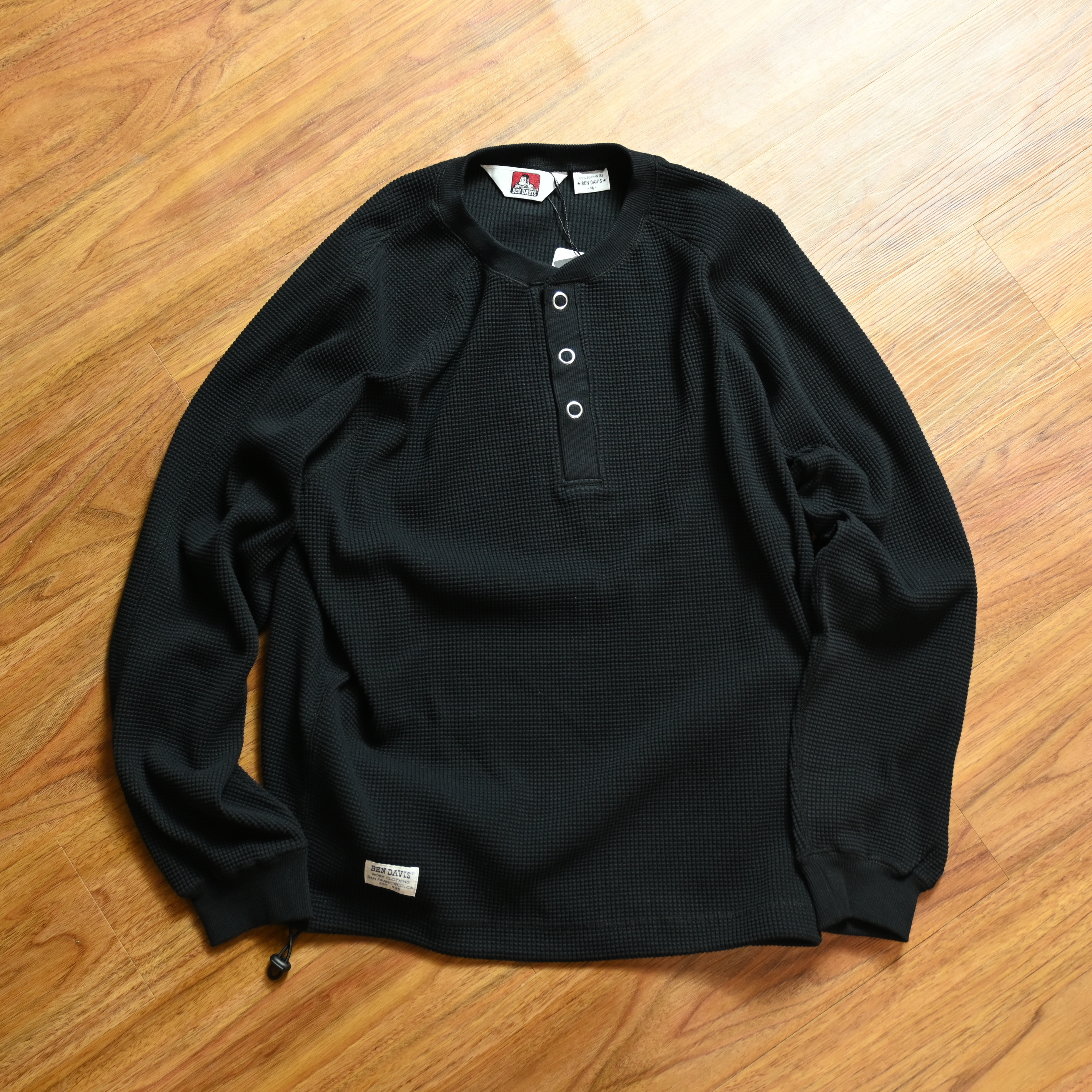 Ben Davis JP Big Waffle Wide Henley Long Tee