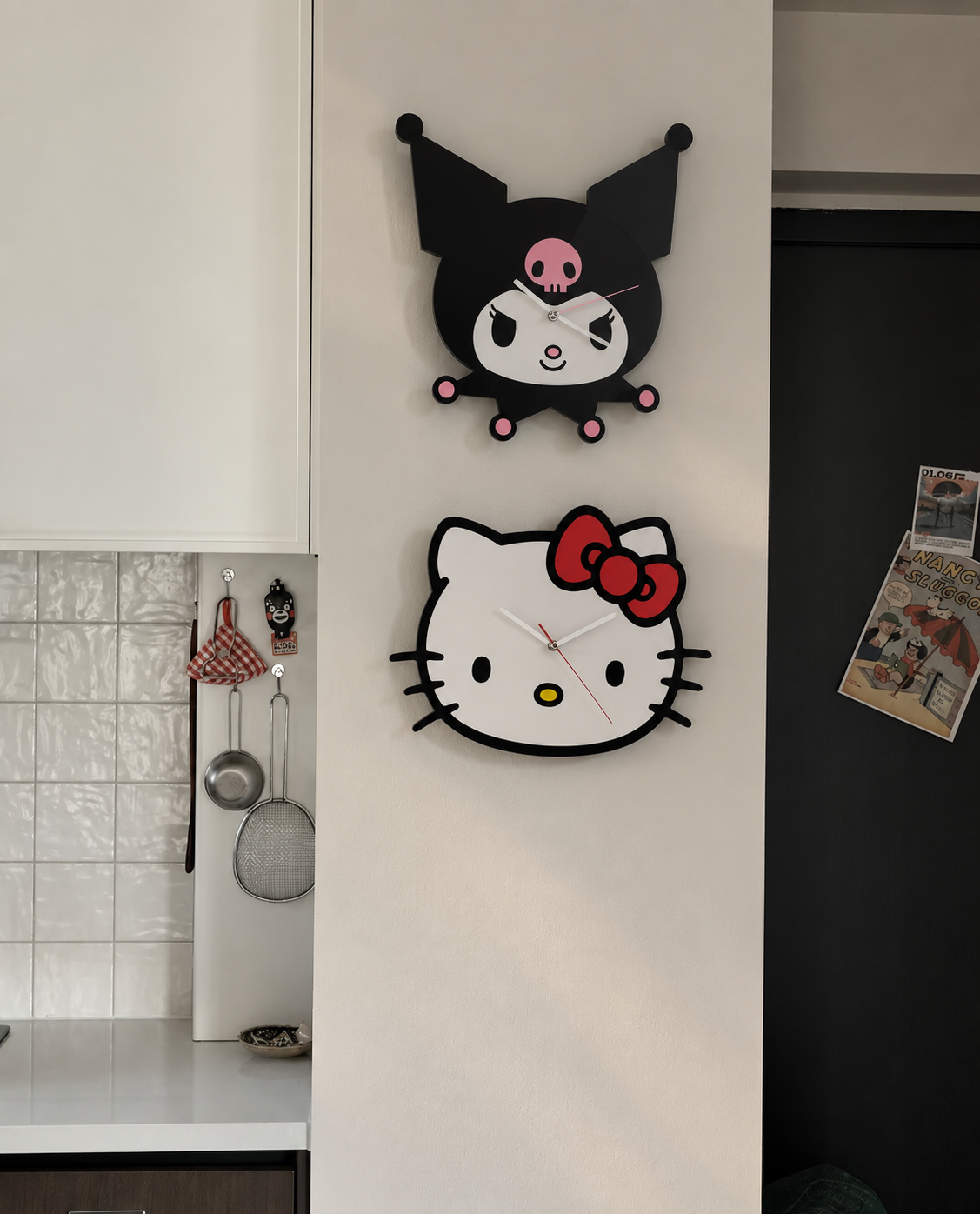 【預購】國外限定 Sanrio 三麗鷗 Hello Kitty 凱蒂貓 Kuromi 酷洛米 Wall Clock 頭像 壓克力 掛鐘 大頭時鐘