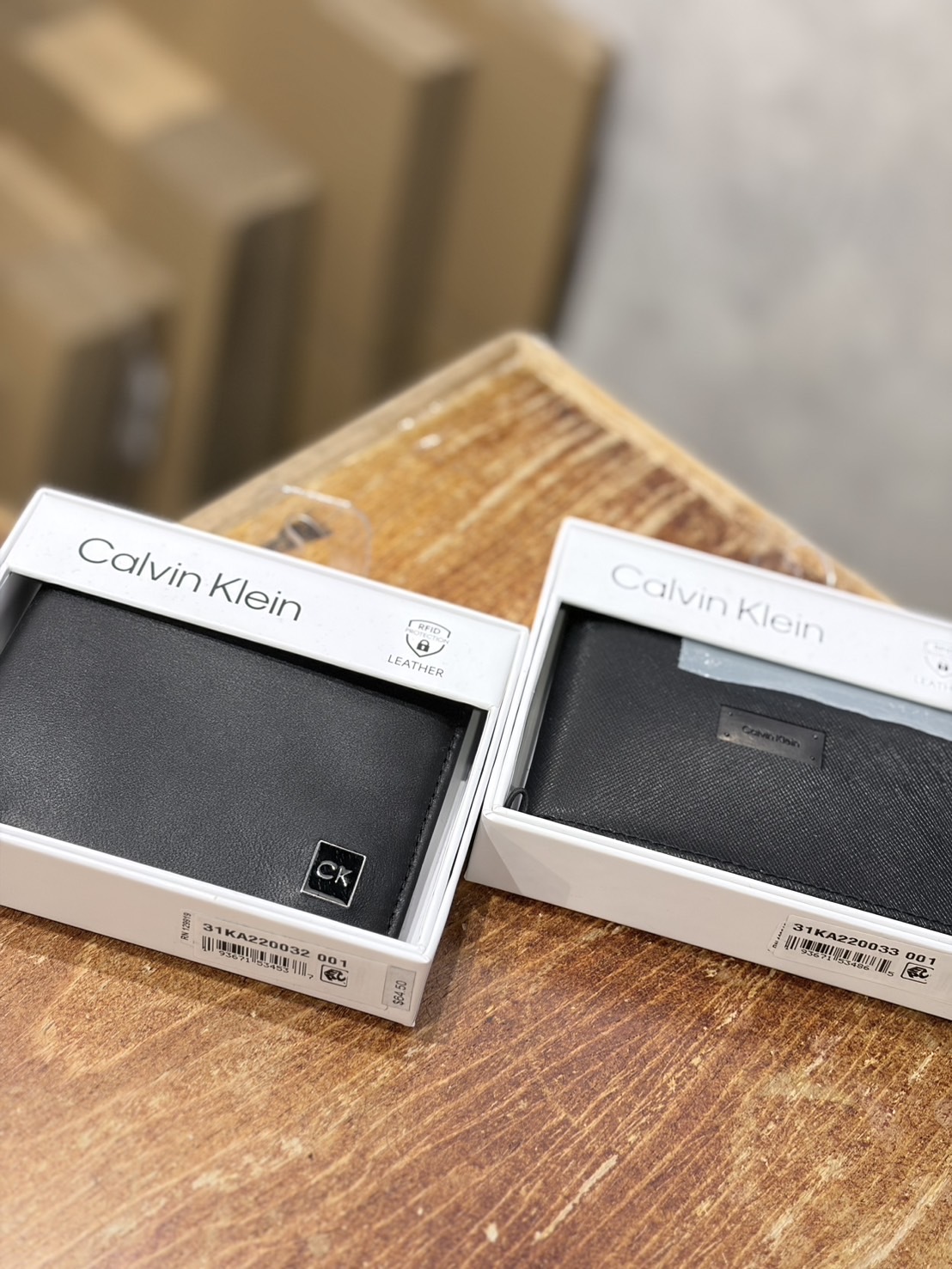 Calvin Klein CK 相片透明層 多卡層 短夾禮盒