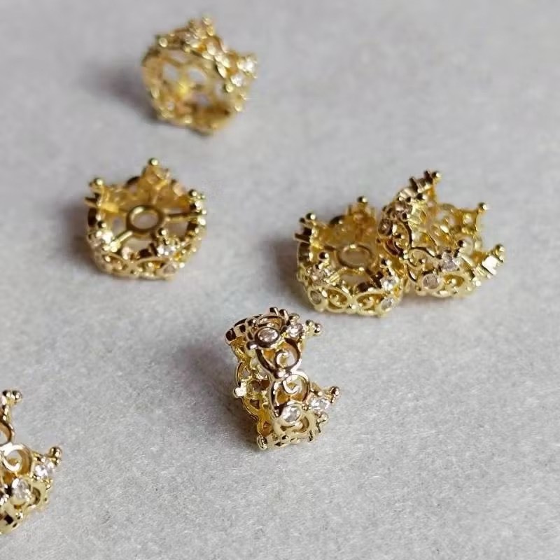 14K保色公主的皇冠隔珠 包金配件(1入)｜保色配件 DIY金屬材料
