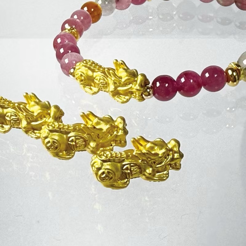 越南沙金貔貅 高保色 串珠隔珠(1入)｜保色配件 DIY金屬材料