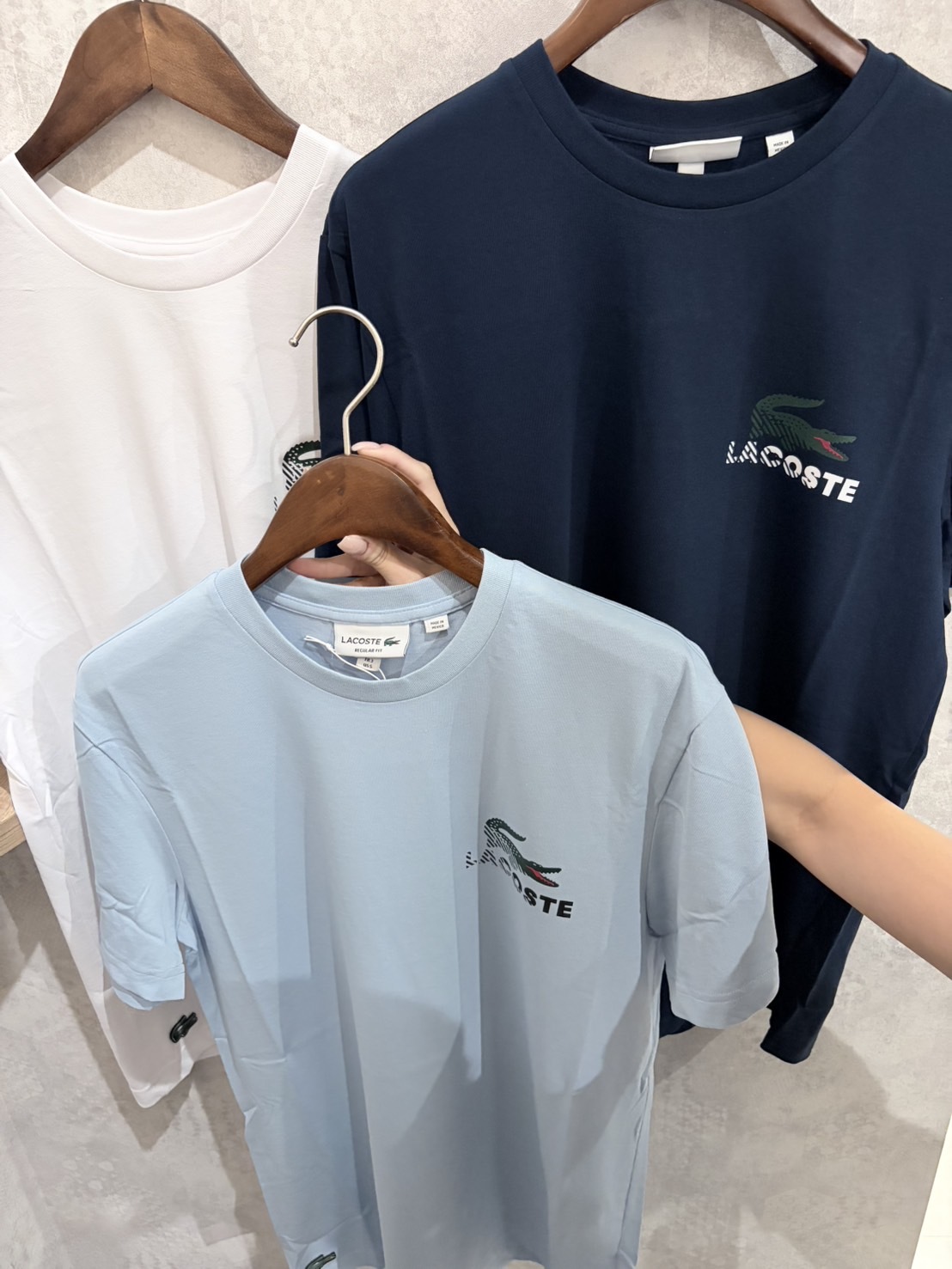 Lacoste 鱷魚 背後斜線大Logo 短袖上衣 短T