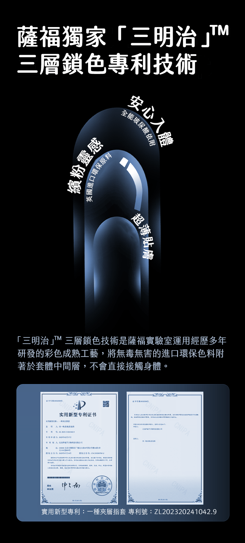 SAPPHO from Lesbos CRUSH 特潤冰感手指套網購首選，詳細圖解獨家三明治三層鎖色技術，環保原料不接觸人體最安全。