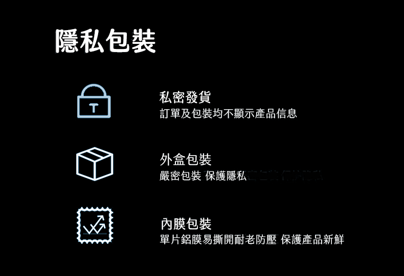 SAPPHO from Lesbos CRUSH 特潤冰感手指套隱密包裝，展示私密發貨流程，外箱不顯示產品信息，單片鋁膜防壓保鮮。