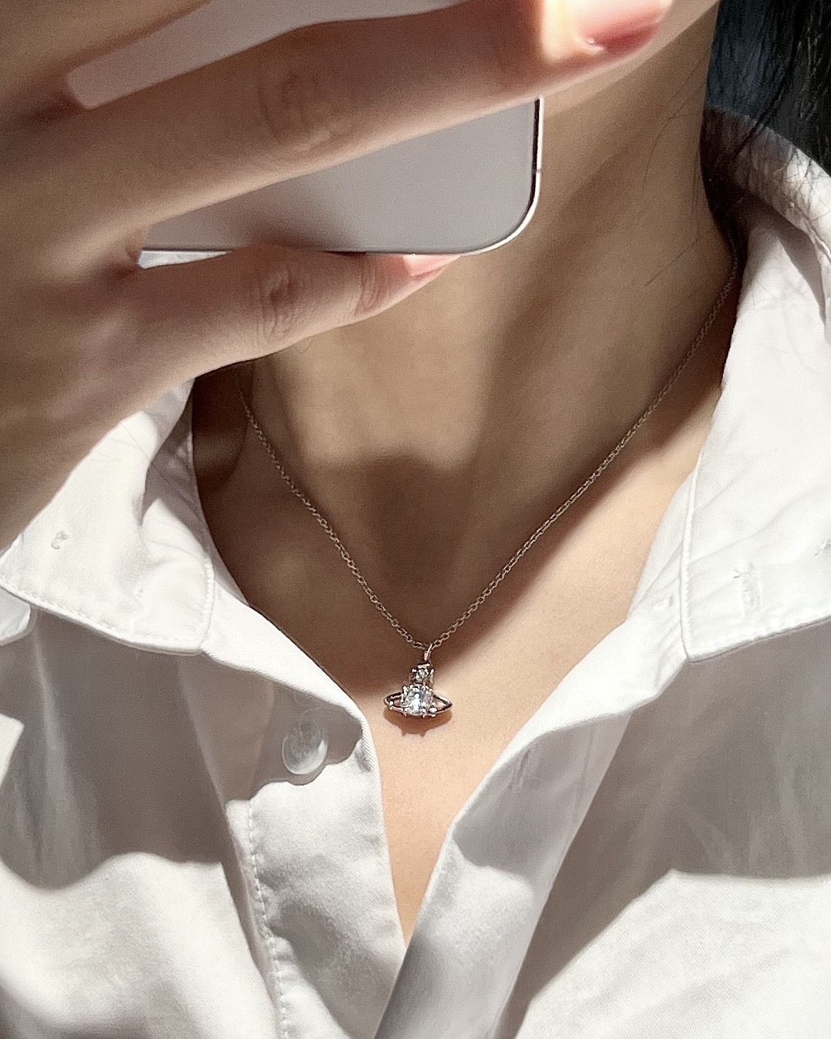 <48小時限定價> Vivienne Westwood Viv Reina 西太后 薇薇安 水鑽 土星 項鍊