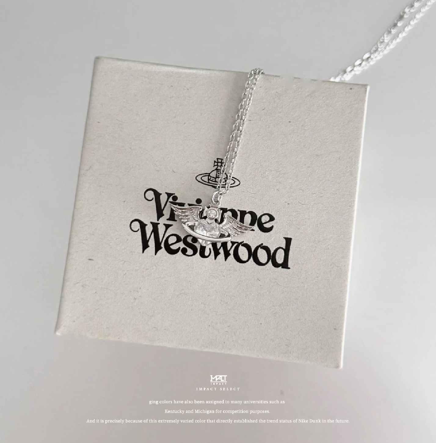 Vivienne Westwood 西太后 純銀 愛心翅膀 羽翼 土星項鍊