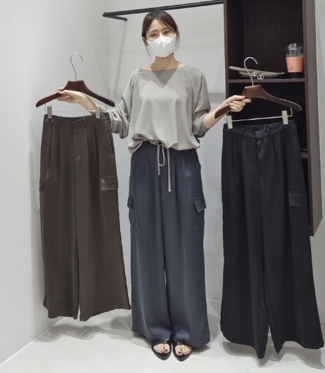 MA7105 時髦垂墜感工裝直筒寬褲