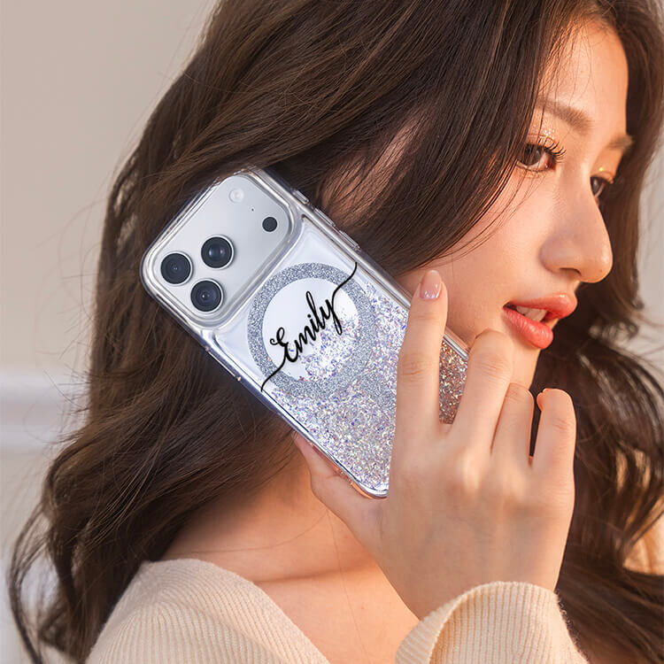 妳的姓名 (MagSafe磁吸) 閃耀鏡面殼 - (訂製名字) iPhone客製化手機殼