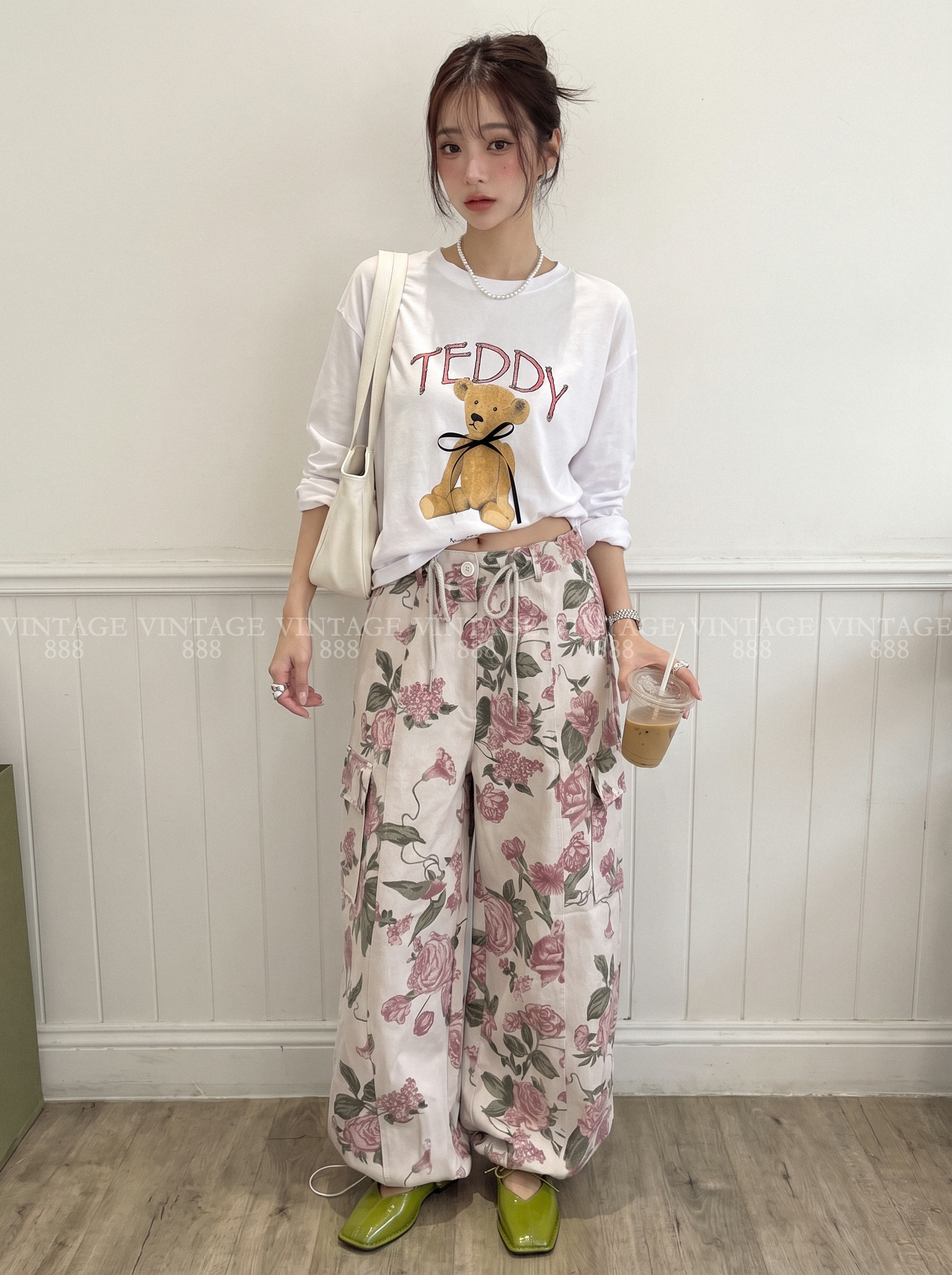 VE21  下身花花褲 腰26-36 HIP45 長41 $679