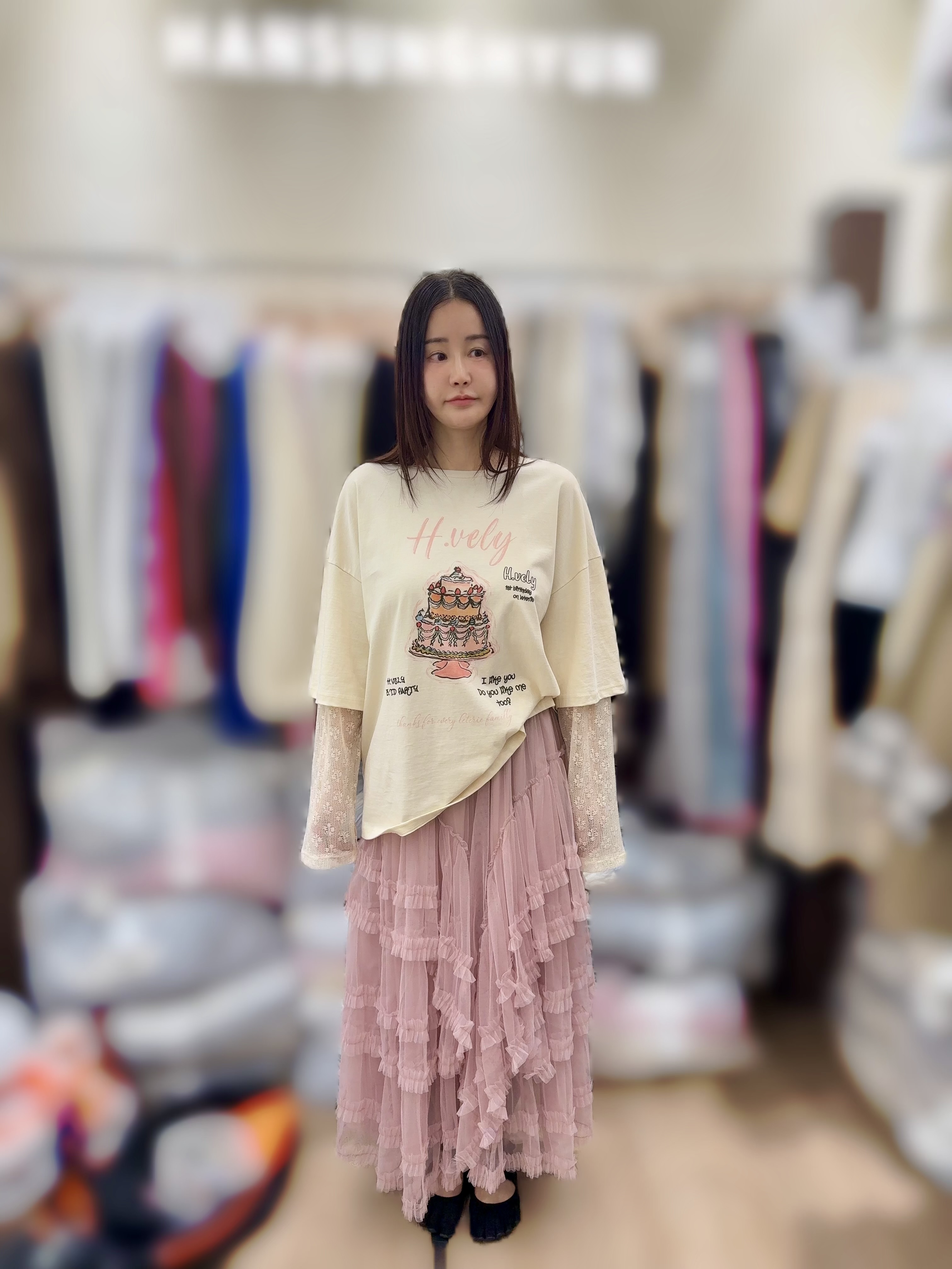 HG02 下身  橡根裙  腰26-46 HIP46 長32 $539