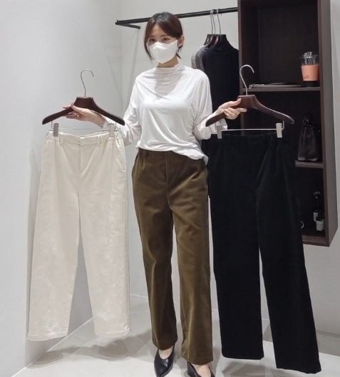 MA7113 復古天鵝絨感顯瘦修腿長褲