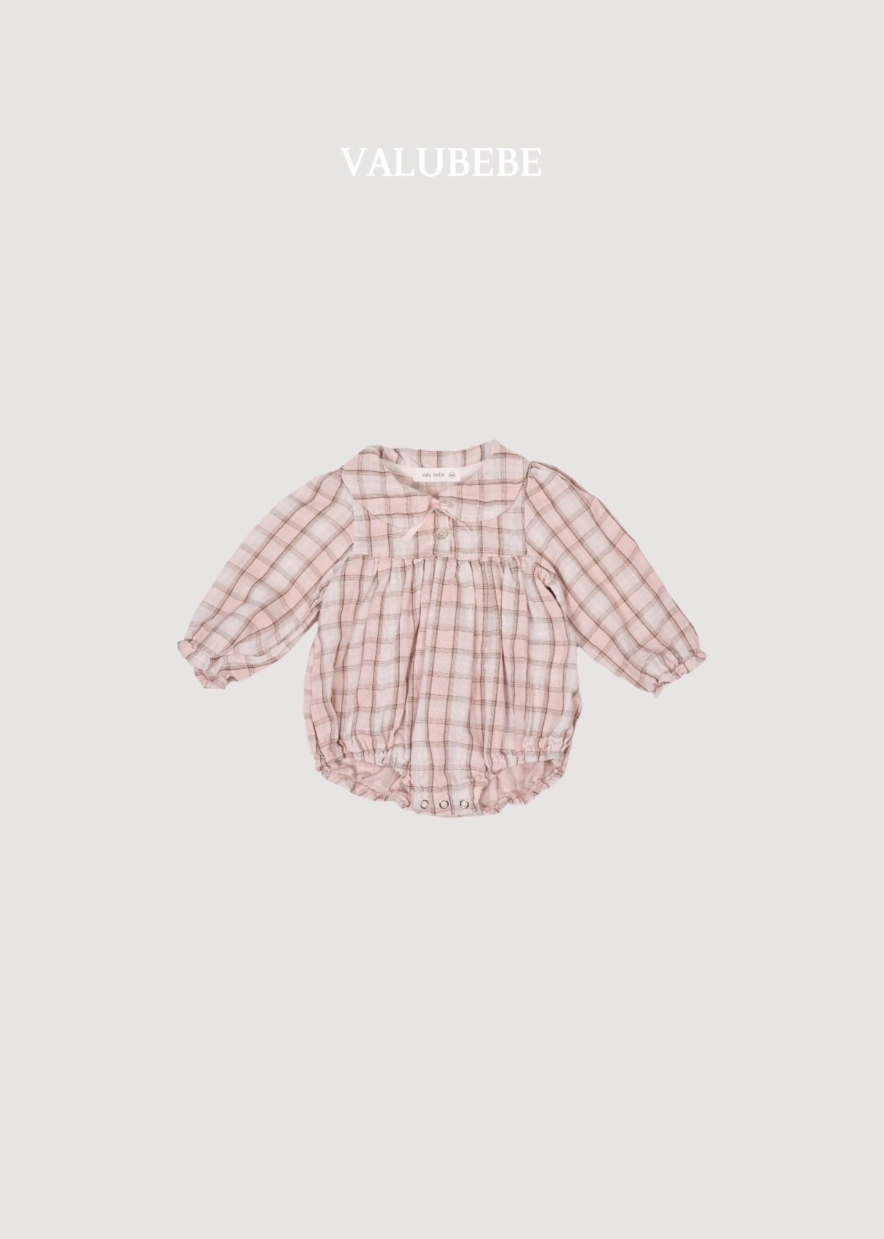 VALU BEBE Check Ribbon Romper