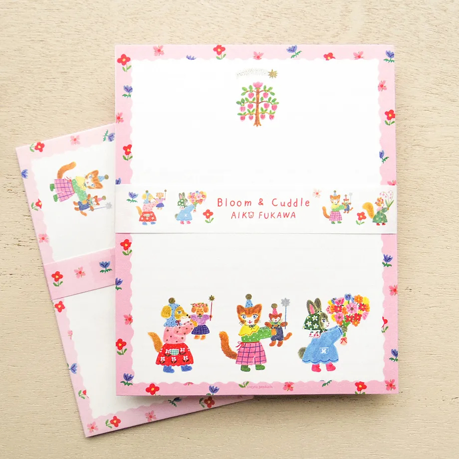 布川愛子 Bloom & Cuddle 和紙信紙信封組 日本表現社