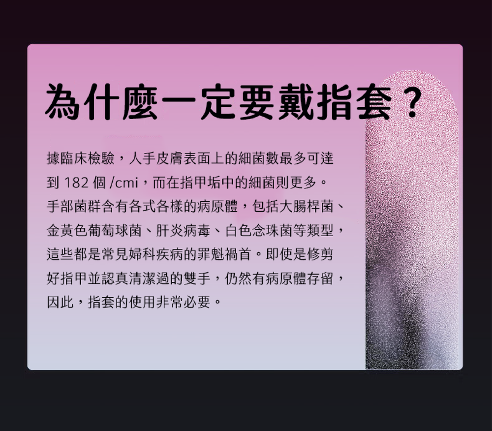 SAPPHO from Lesbos CRUSH 玫瑰精華益生菌手指套香港現貨，詳細解說手部病原體與婦科疾病關聯，強調衛生防護重要性。