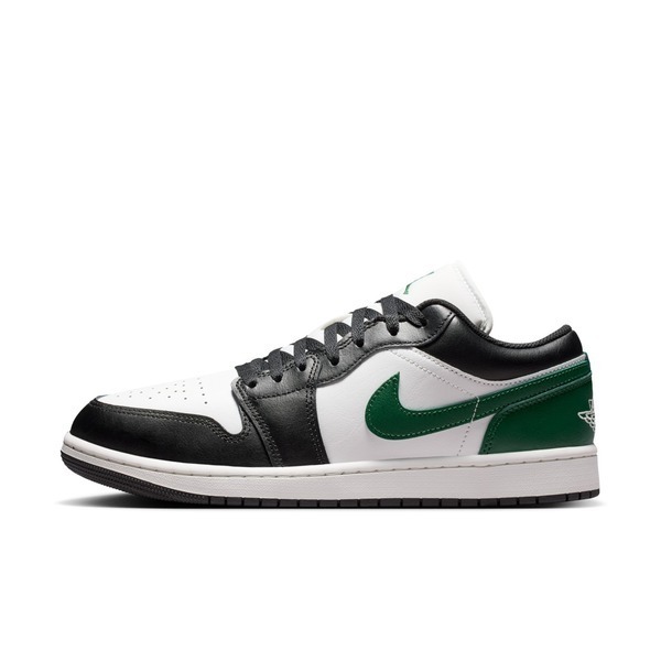 Nike 耐吉 Air Jordan 1 Low 553558-047 男 運動休閒鞋 低筒 AJ1 白黑 峽谷綠