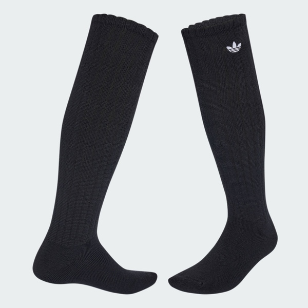 Adidas 愛迪達 Sl H K Socks 1p KR1606 長筒襪 及膝襪 柔軟 一雙入 黑