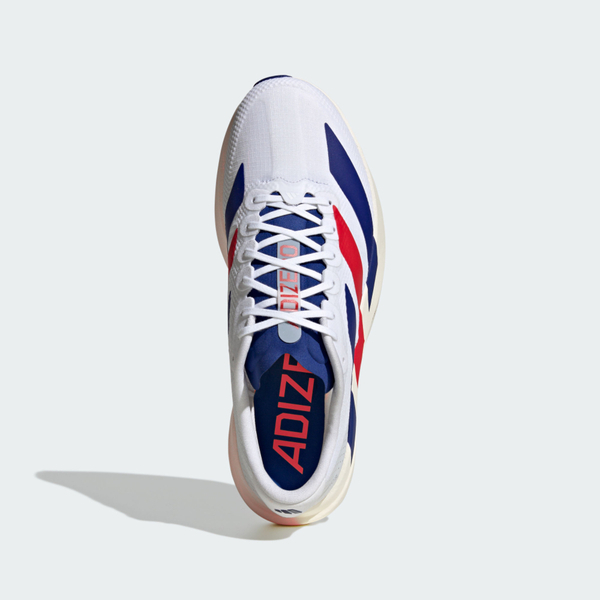 Adidas Adizero Evo SL Woven M KK3719 男 慢跑鞋 支撐 緩震 競速 白 深藍紅