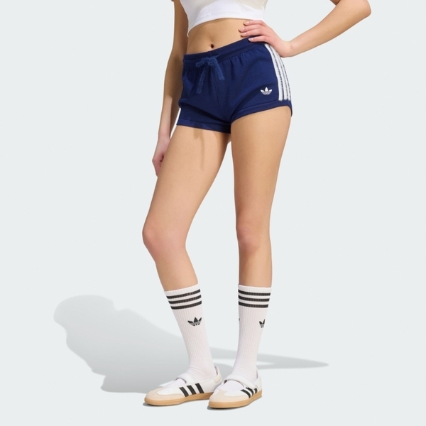 Adidas 愛迪達 Knit Short KW2587 女 短褲 運動短褲 休閒短褲 三葉草 深藍