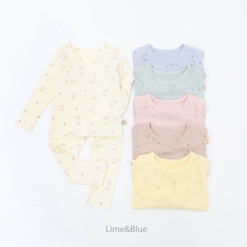 正韓秋Limeblue 六色溫柔兔兔家居服