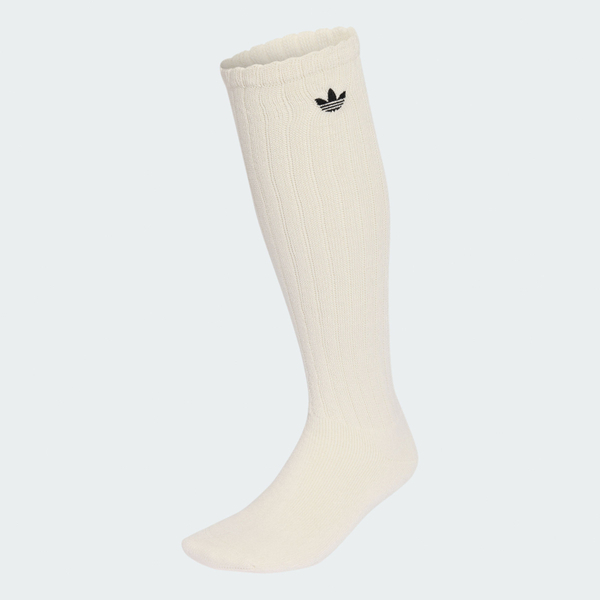 Adidas 愛迪達 Sl H K Socks 1p KR1605 長筒襪 及膝襪 柔軟 一雙入 米