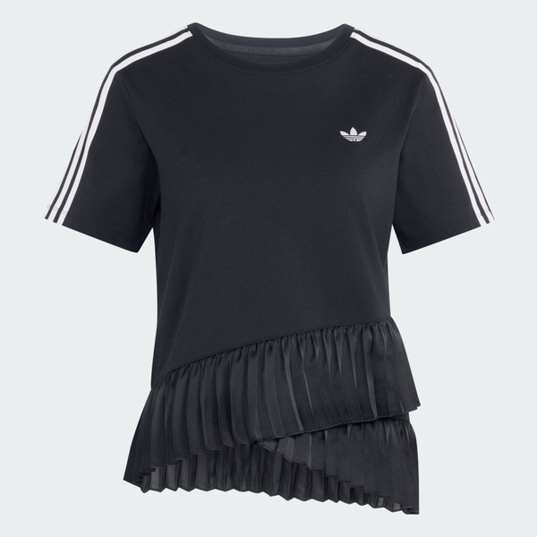Adidas 愛迪達 Pleat Tee LF2343 女 T恤 運動上衣 休閒短袖 純棉 下襬打褶 黑
